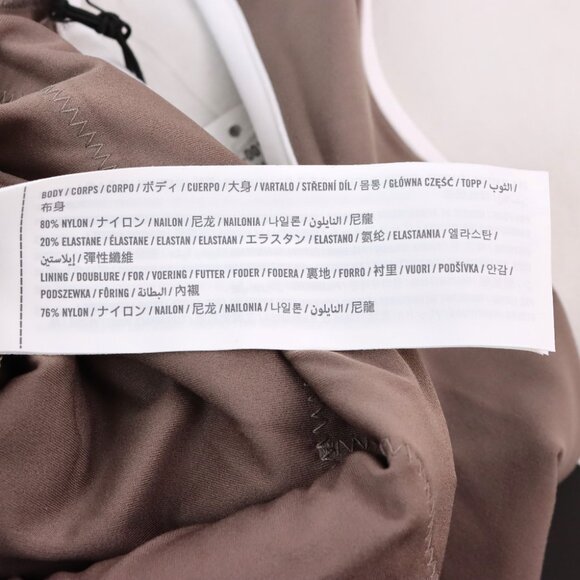 NWT Abercrombie YPB Tie Game Dress with Built-In Shorts & Shelf Bra in Brown (S) - Picture 8 of 8